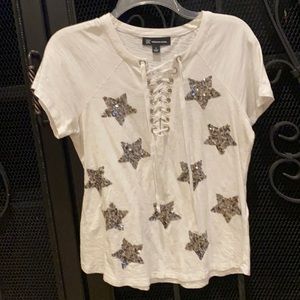 INC International Concepts Memorial Day White Sequin Stars S